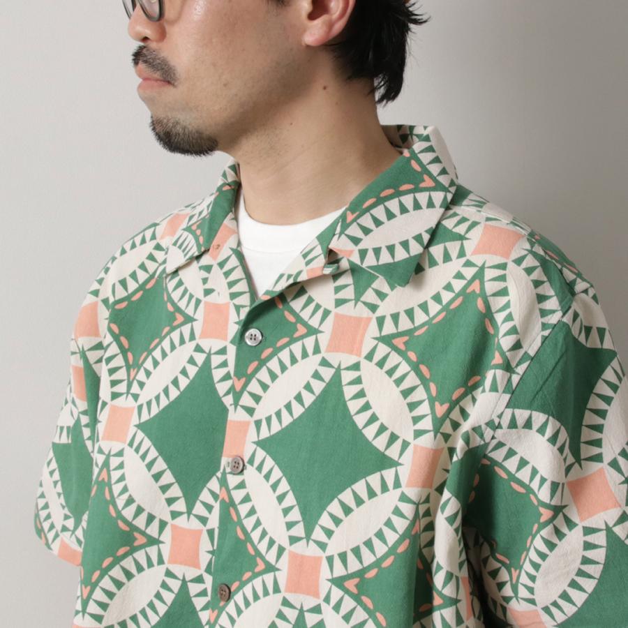 HAVE A GRATEFUL DAY（ハブアグレイトフルデイ） オープンカラー S/S シャツ ヴィンテージ キルトプリント / メンズ レディース | HAVE A GOOD DAY | 09