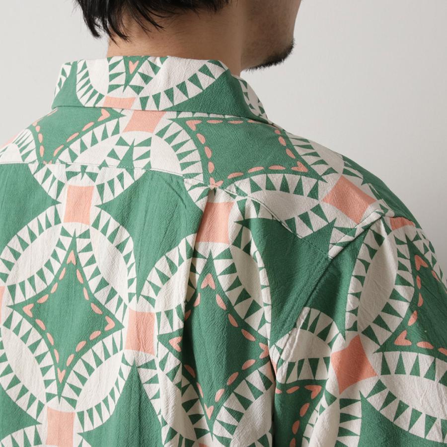 HAVE A GRATEFUL DAY（ハブアグレイトフルデイ） オープンカラー S/S シャツ ヴィンテージ キルトプリント / メンズ レディース | HAVE A GOOD DAY | 11