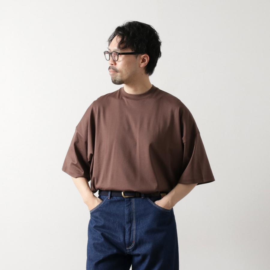 HANDVAERK（ハンドバーク） ショートスリーブ テーパード ビッグTシャツ / メンズ 半袖 コットン 綿 無地 ワイド | handvaerk | 15