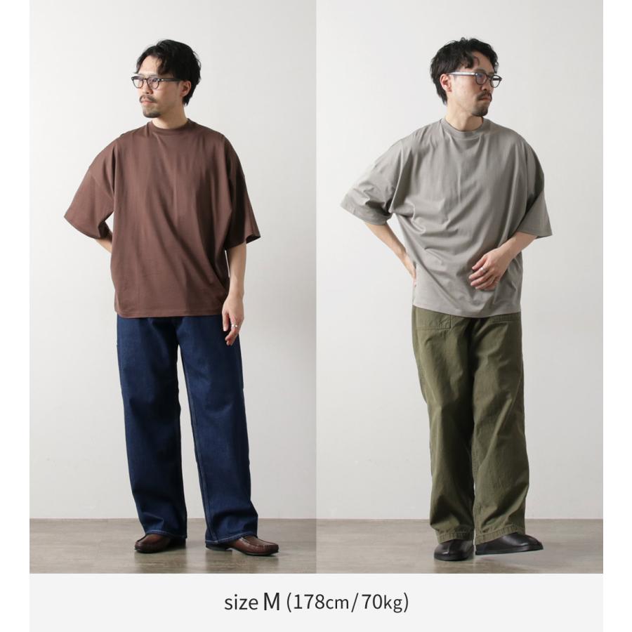 HANDVAERK（ハンドバーク） ショートスリーブ テーパード ビッグTシャツ / メンズ 半袖 コットン 綿 無地 ワイド | handvaerk | 06