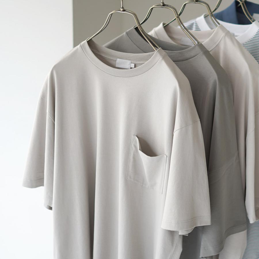 HANDVAERK（ハンドバーク） ショートスリーブ テーパード ビッグTシャツ / メンズ 半袖 コットン 綿 無地 ワイド | handvaerk | 08