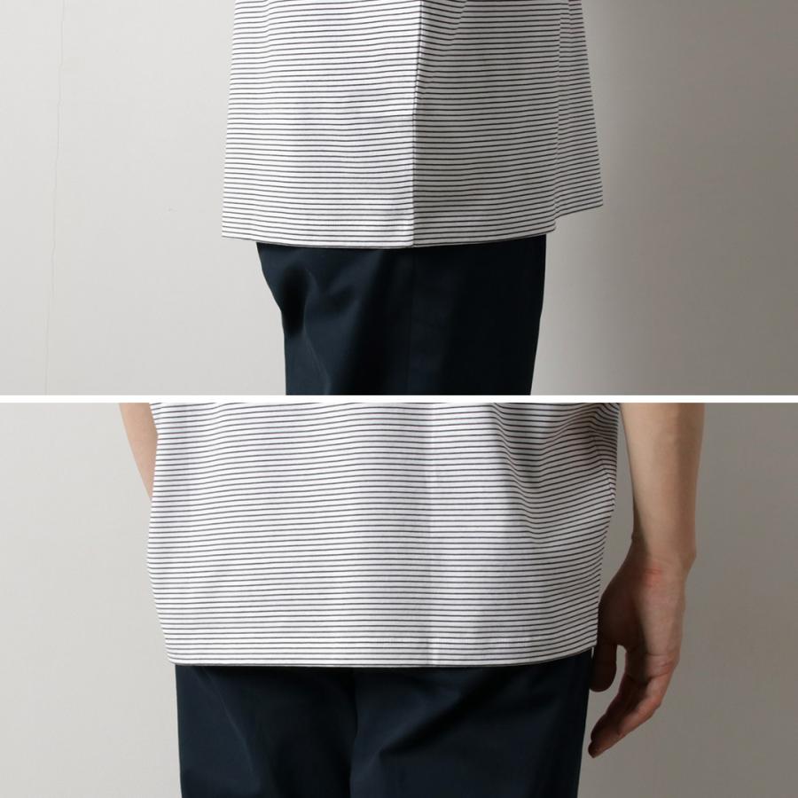 HANDVAERK（ハンドバーク） ショートスリーブ テーパード ビッグTシャツ ボーダー / メンズ 半袖 コットン 綿 ワイド | handvaerk | 12