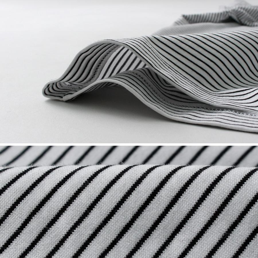 HANDVAERK（ハンドバーク） ショートスリーブ テーパード ビッグTシャツ ボーダー / メンズ 半袖 コットン 綿 ワイド | handvaerk | 08