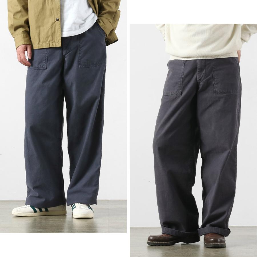 Blue refabric（ブルーリファブリック） ワイドベイカーパンツ 硫化染めバックサテン 日本製 / メンズ ベーカーパンツ | JAPAN BLUE JEANS | 08
