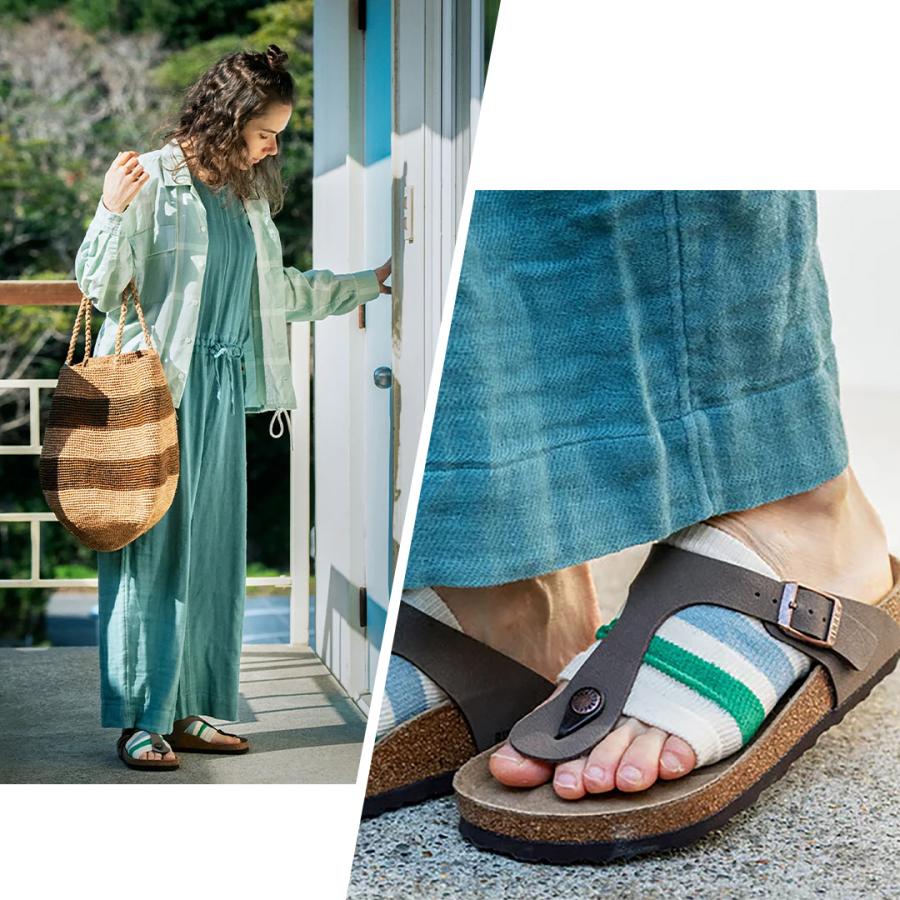 ROTOTO（ロトト） フットバンド レトロストライプ / サンダルソックス 靴下 夏 メンズ レディース 日本製 | ROTOTO | 06