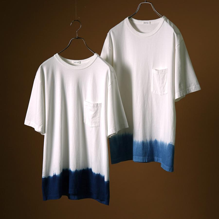 SEUVAS（ソウバス） インディゴ Tシャツ / メンズ 半袖 ポケット 水藍染め 日本製 INDIGO T-SHIRT DANZOME | SEUVAS | 04