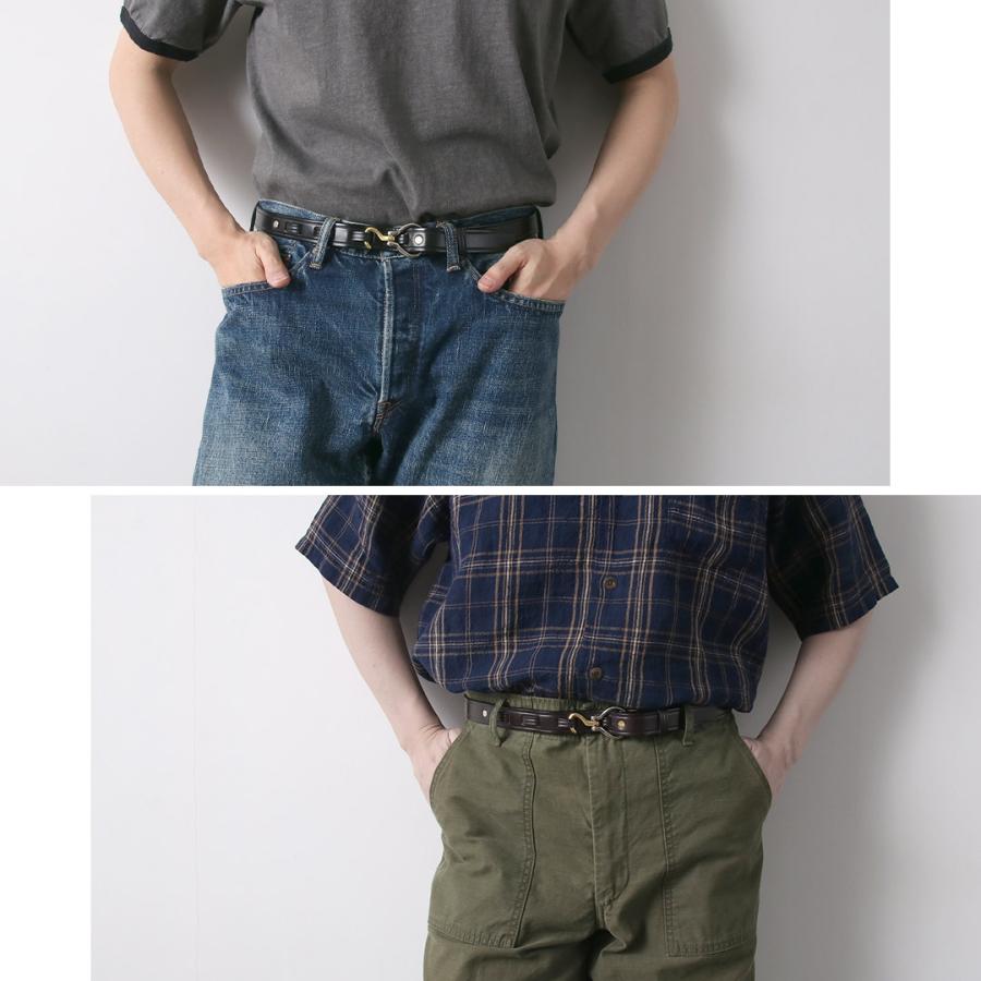 TORY LEATHER（トリーレザー） 2トーン ミニ フーフーピック ベルト / メンズ レザー 本革 牛革 細め カジュアル | TORY LEATHER | 11