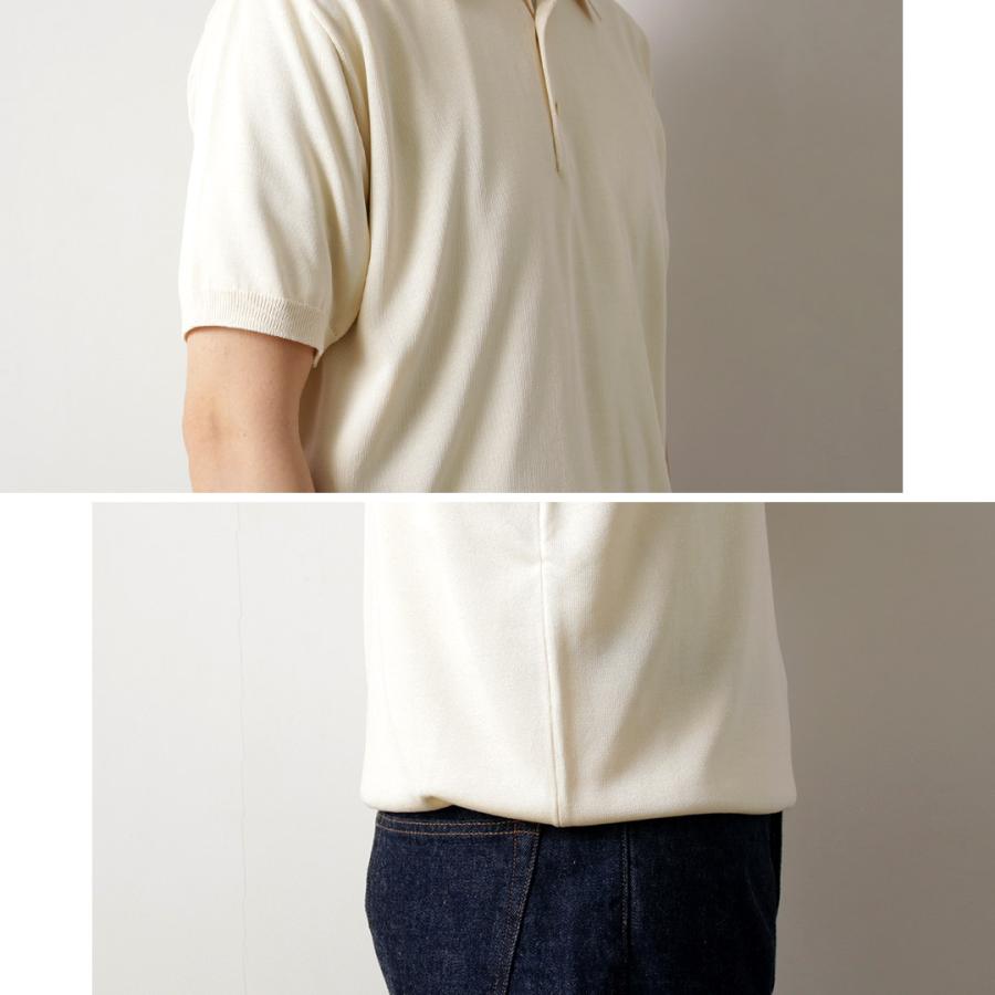 YONETOMI NEW BASIC（ヨネトミニューベーシック） カラー別注 シルクニット ポロシャツ / メンズ 半袖 ポロシャツ シルク100％ 日本製 | Yonetomi NEW BASIC | 14
