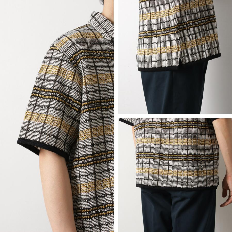 COOHEM（コーヘン） スカシ チェックツイード ニットシャツ / メンズ サマーニット 半袖 コットン 日本製 米冨 | Coohem | 11