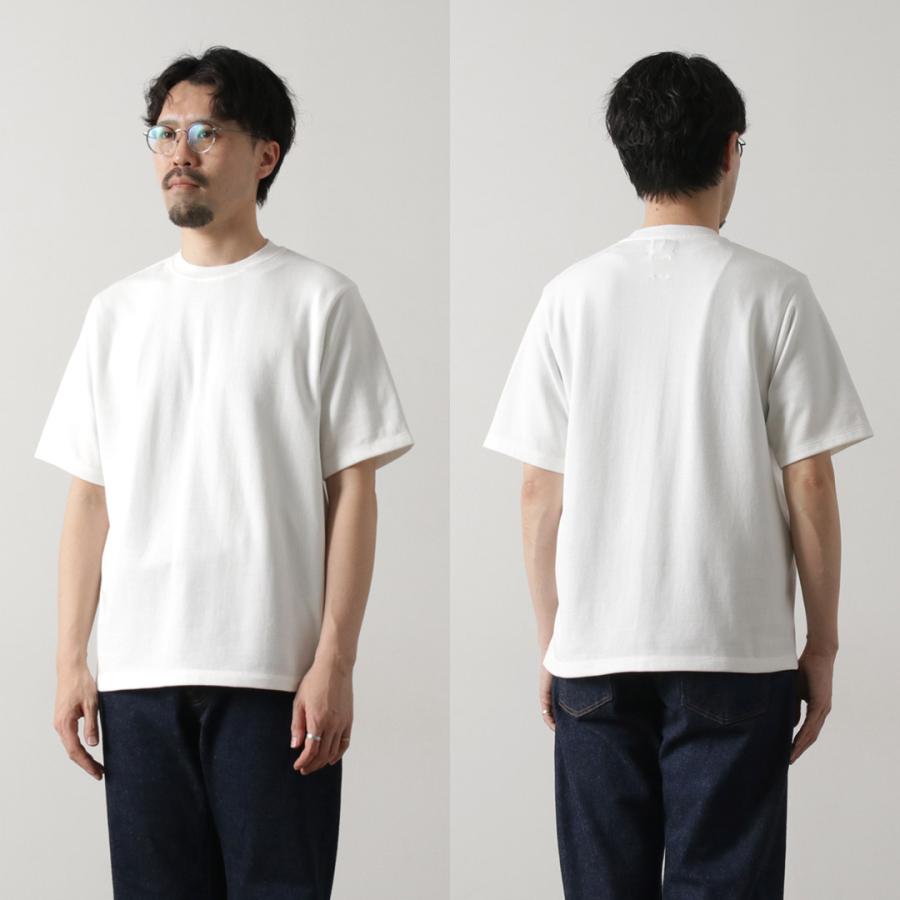 YONETOMI NEW BASIC（ヨネトミニューベーシック） リジッド シーアイランドコットン 横丸胴 ニットTシャツ / メンズ 半袖の画像