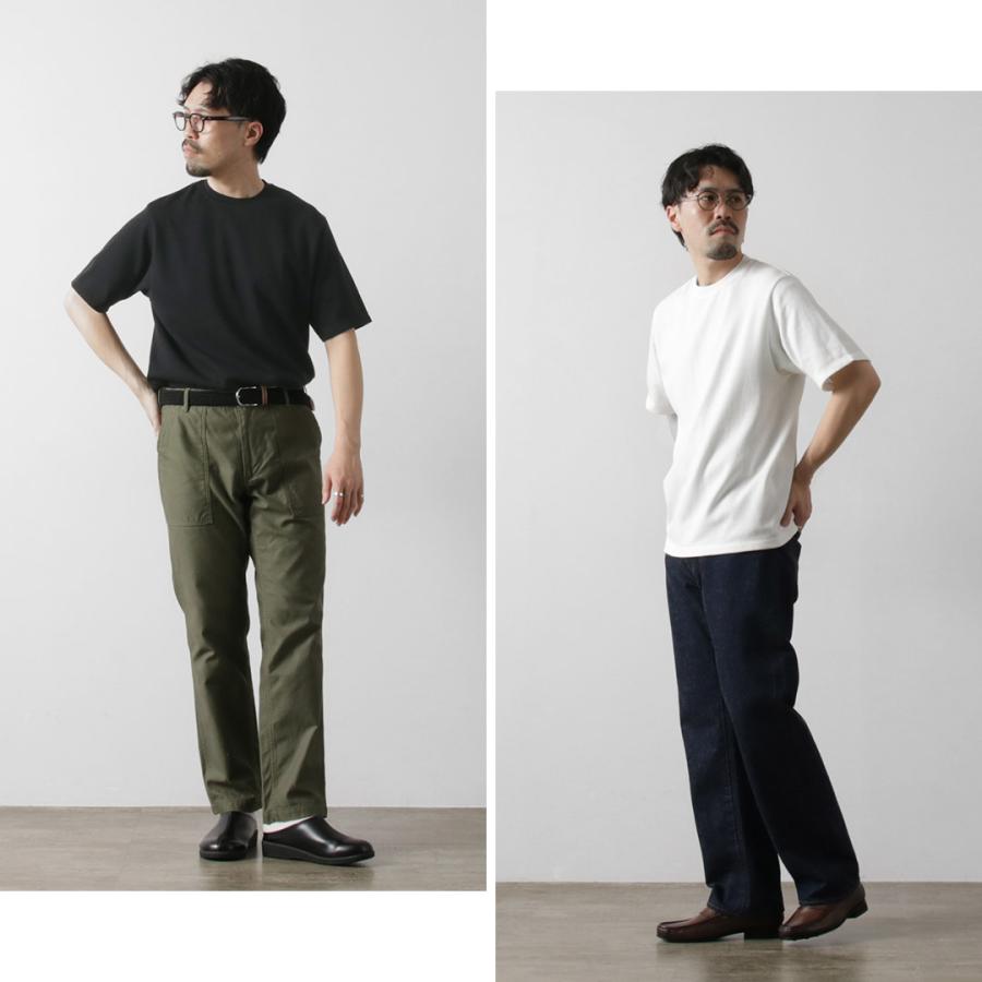 YONETOMI NEW BASIC（ヨネトミニューベーシック） リジッド シーアイランドコットン 横丸胴 ニットTシャツ / メンズ 半袖の画像