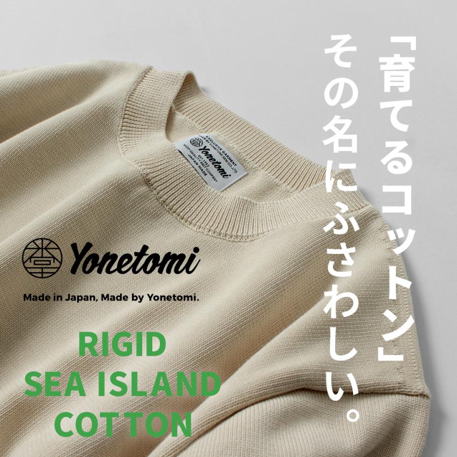 YONETOMI NEW BASIC（ヨネトミニューベーシック） リジッド シーアイランドコットン 横丸胴 ニットTシャツ / メンズ 半袖の画像
