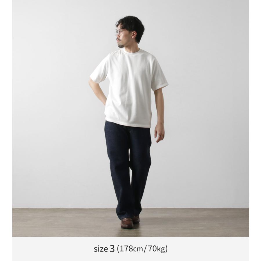 YONETOMI NEW BASIC（ヨネトミニューベーシック） リジッド シーアイランドコットン 横丸胴 ニットTシャツ / メンズ 半袖の画像