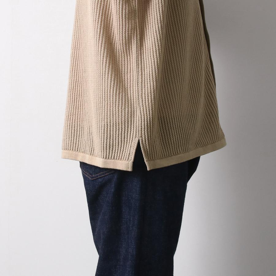 YONETOMI NEW BASIC（ヨネトミニューベーシック） コットン スカシ ニット シャツ / メンズ 半袖 綿 日本製 サマーニット | Yonetomi NEW BASIC | 13