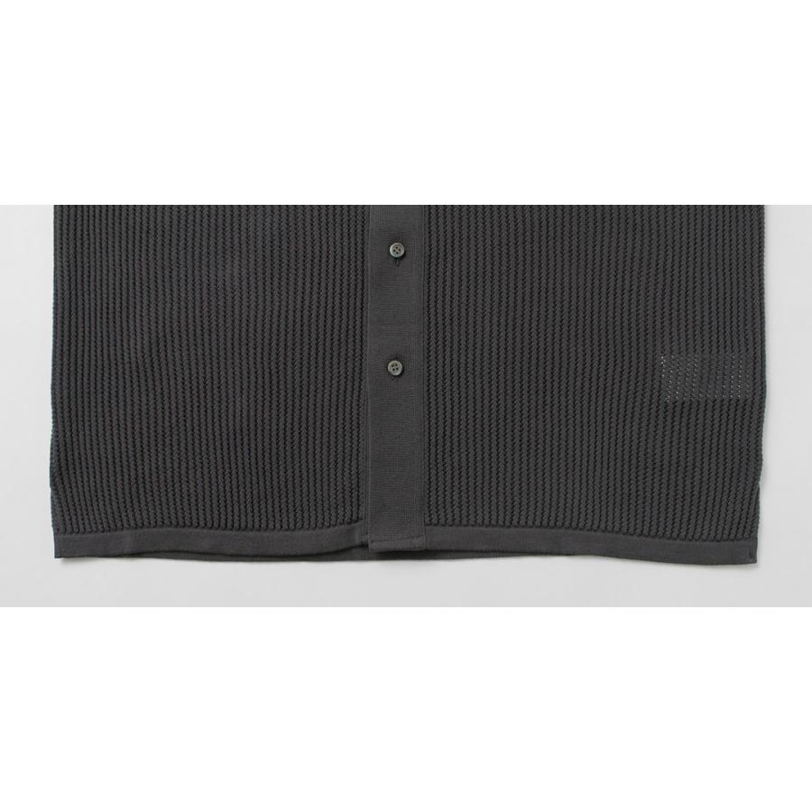 YONETOMI NEW BASIC（ヨネトミニューベーシック） コットン スカシ ニット シャツ / メンズ 半袖 綿 日本製 サマーニット | Yonetomi NEW BASIC | 18