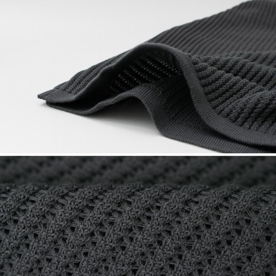 YONETOMI NEW BASIC（ヨネトミニューベーシック） コットン スカシ ニット シャツ / メンズ 半袖 綿 日本製 サマーニット | Yonetomi NEW BASIC | 08