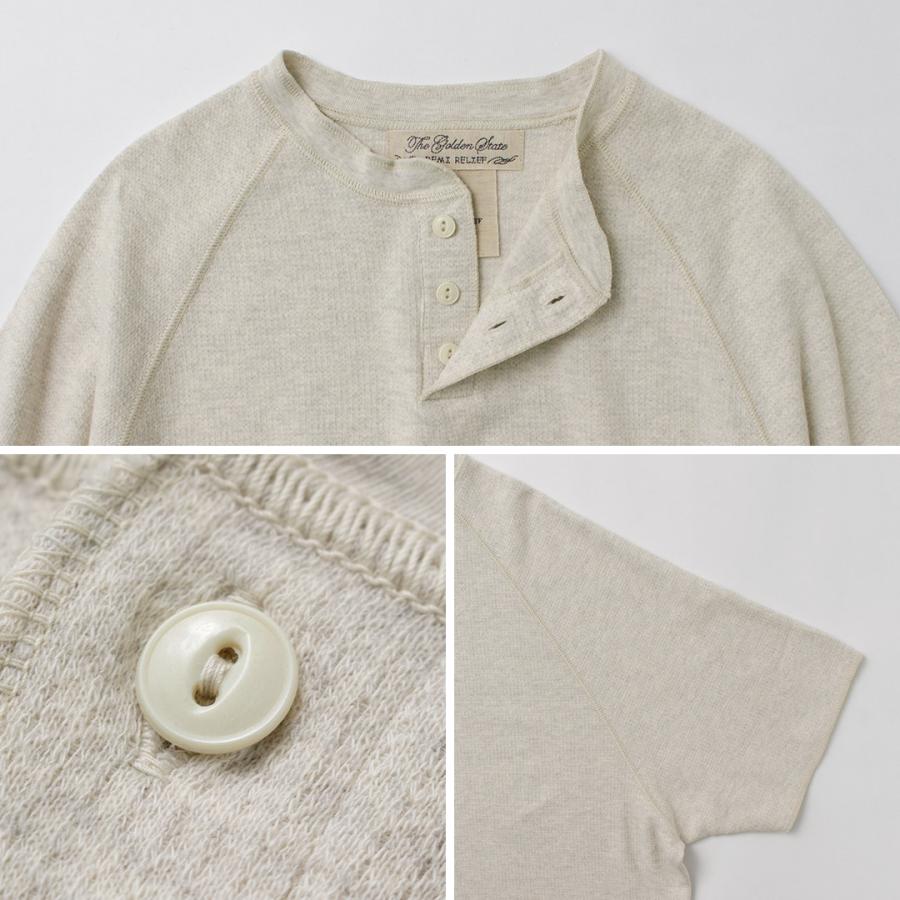 REMI RELIEFレミレリーフ WタックヘンリーネックTMUSEベージュB REMI RELIEF/レミレリーフ】WタックヘンリーネックTシャツ（Tシャツ