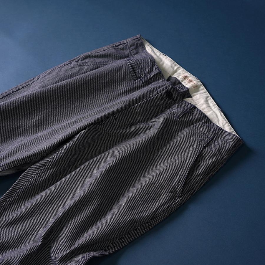 JAPAN BLUE JEANS（ジャパンブルージーンズ） 別注 ワイドテーパード ヒッコリー / メンズ パンツ チノパン 岡山 日本製 | JAPAN BLUE JEANS | 06