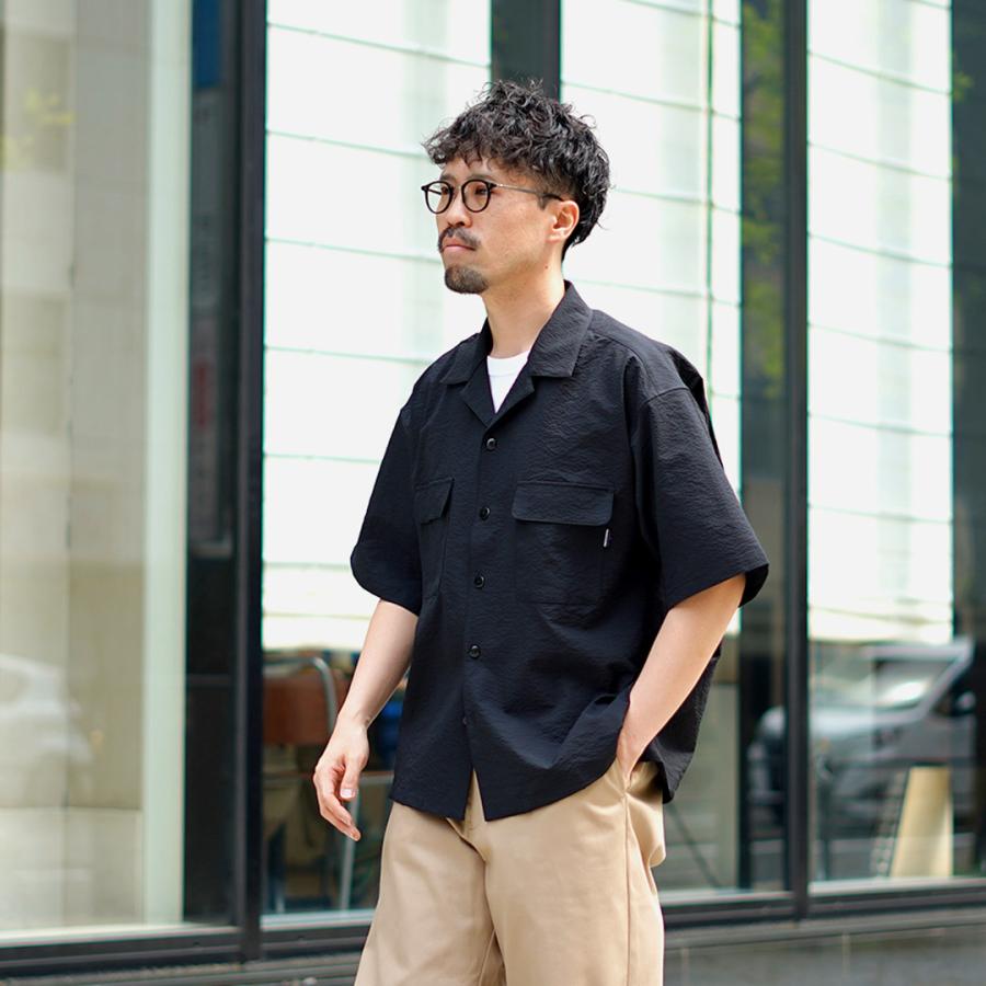 THOUSAND MILE（サウザンドマイル） ショートスリーブシャツ シアサッカー / メンズ トップス オープンカラー 開襟 半袖 無地 | THOUSAND MILE | 14