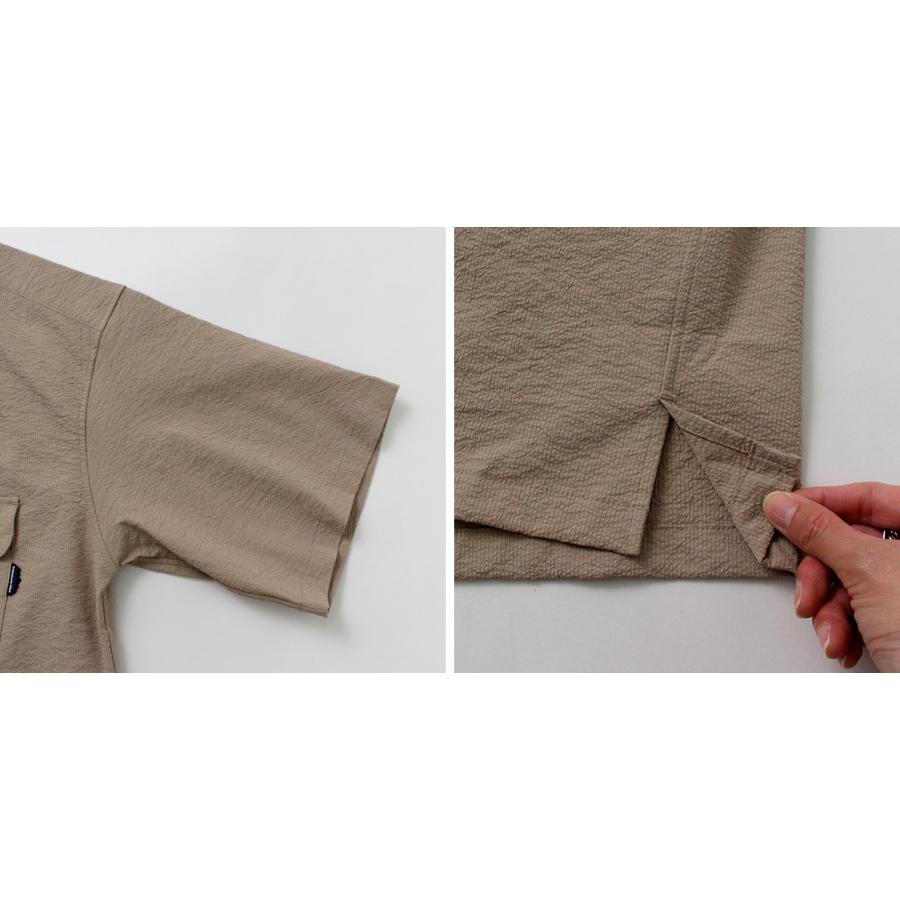 THOUSAND MILE（サウザンドマイル） ショートスリーブシャツ シアサッカー / メンズ トップス オープンカラー 開襟 半袖 無地 | THOUSAND MILE | 16