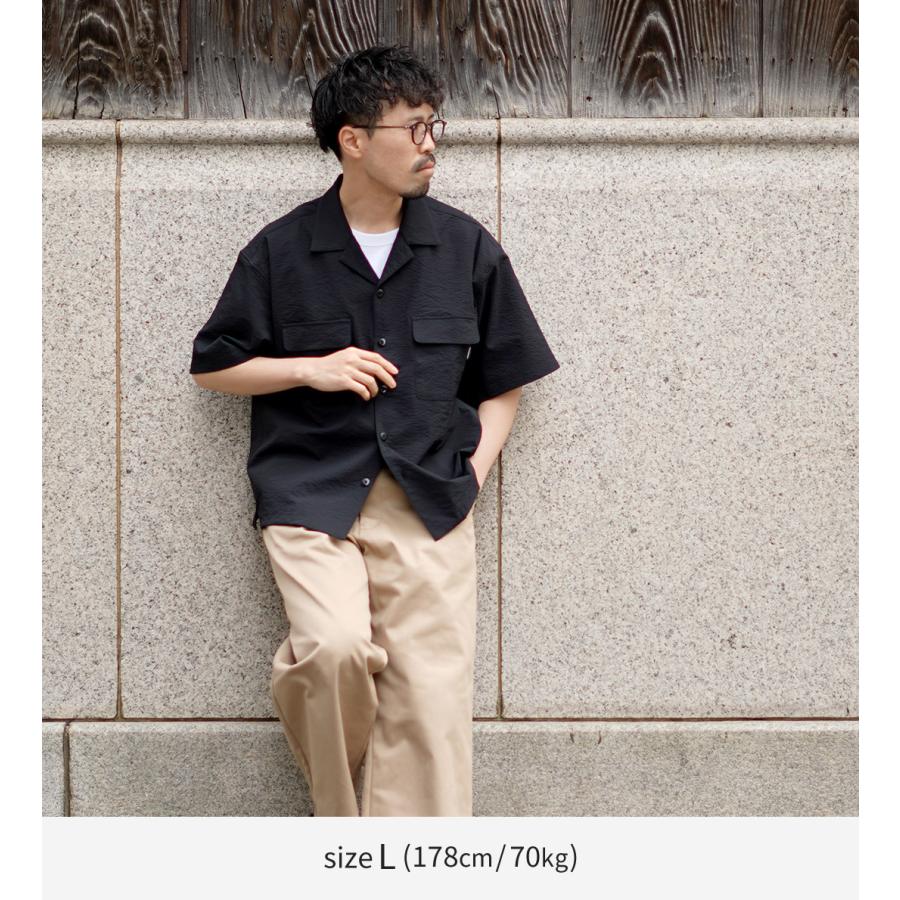 THOUSAND MILE（サウザンドマイル） ショートスリーブシャツ シアサッカー / メンズ トップス オープンカラー 開襟 半袖 無地 | THOUSAND MILE | 06