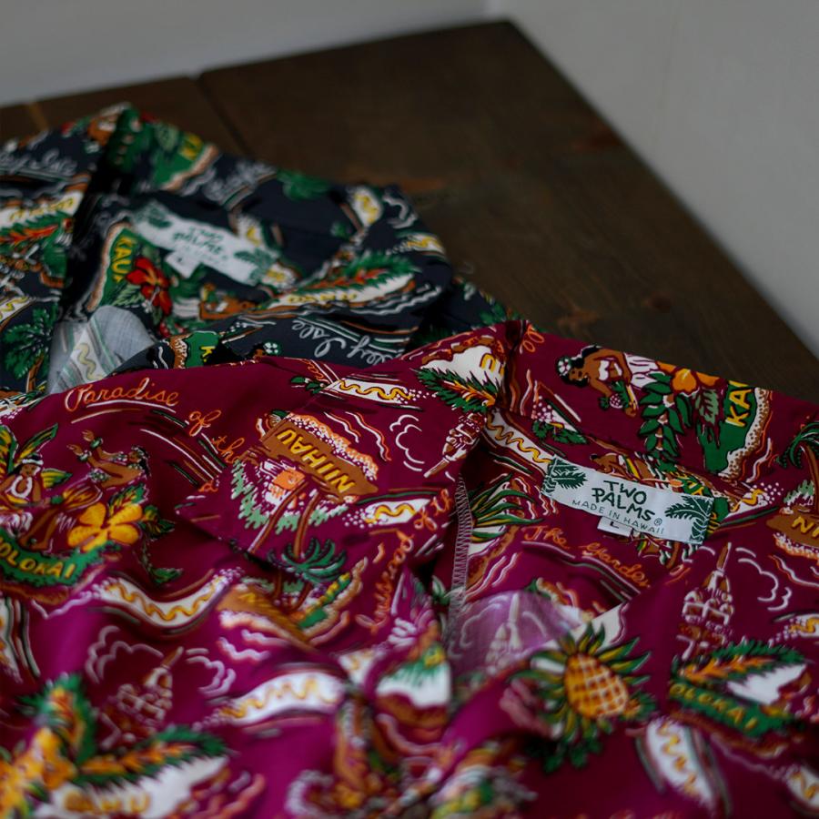 TWO PALMS（トゥーパームス） ハワイアンシャツ レーヨン フレンドリーアイル / メンズ アロハシャツ 開襟 | TWO PALMS | 08