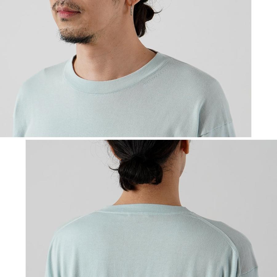 RYE TENDER（ライテンダー） センターティー ソリッド ニットTシャツ / メンズ サマーニット コットン 半袖 無地 | RYE TENDER | 18