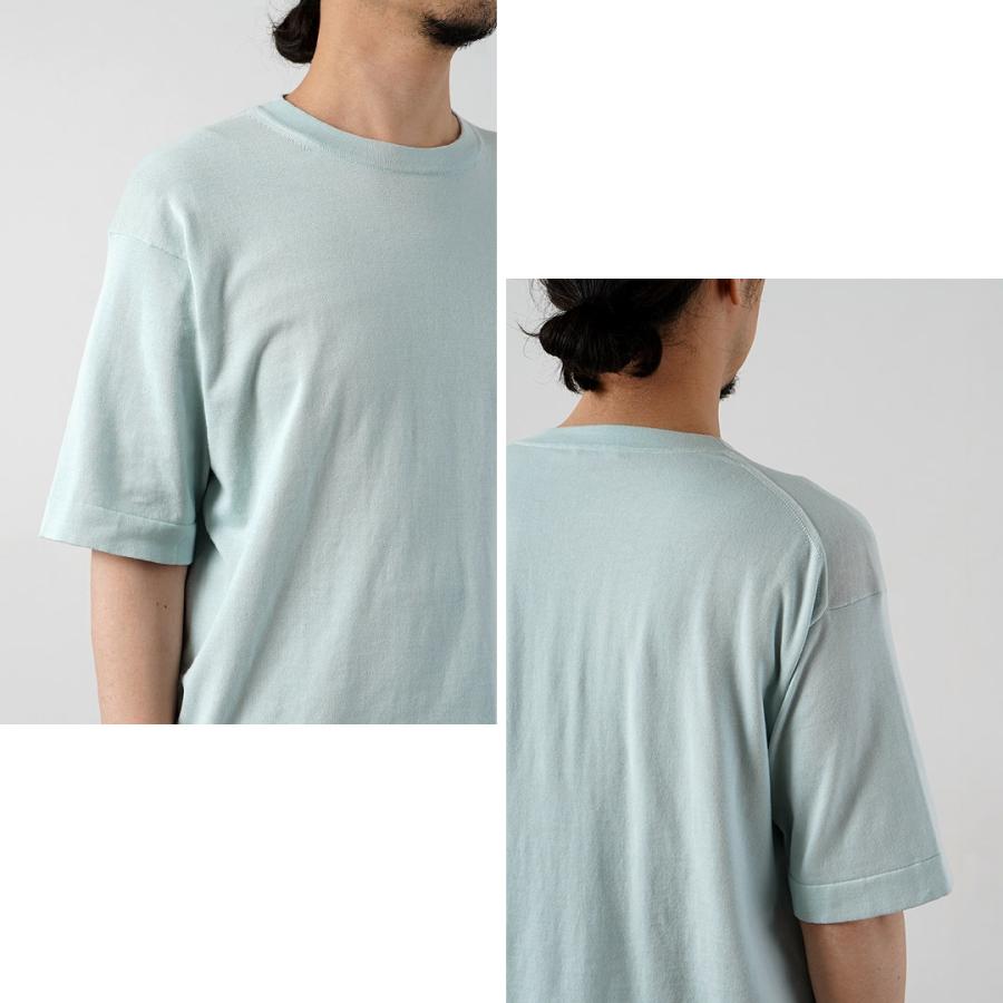 RYE TENDER（ライテンダー） センターティー ソリッド ニットTシャツ / メンズ サマーニット コットン 半袖 無地 | RYE TENDER | 19