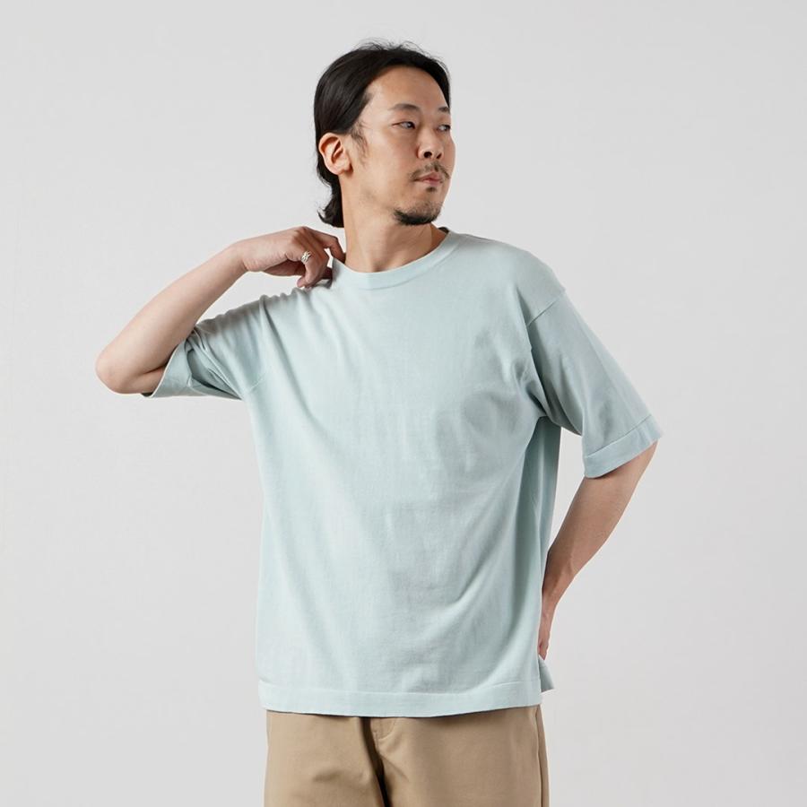 RYE TENDER（ライテンダー） センターティー ソリッド ニットTシャツ / メンズ サマーニット コットン 半袖 無地 | RYE TENDER | 20