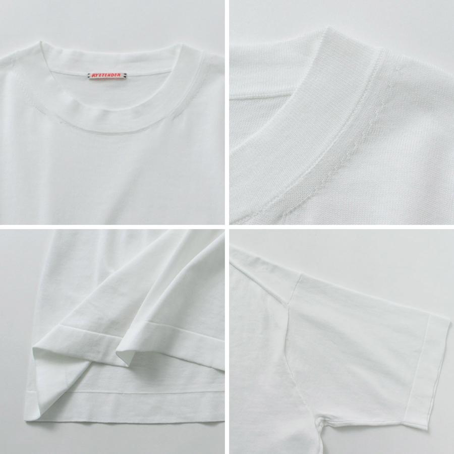 RYE TENDER（ライテンダー） センターティー ソリッド ニットTシャツ / メンズ サマーニット コットン 半袖 無地 | RYE TENDER | 23
