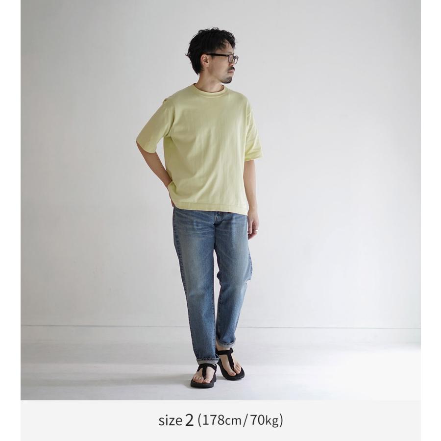 RYE TENDER（ライテンダー） センターティー ソリッド ニットTシャツ / メンズ サマーニット コットン 半袖 無地 | RYE TENDER | 13