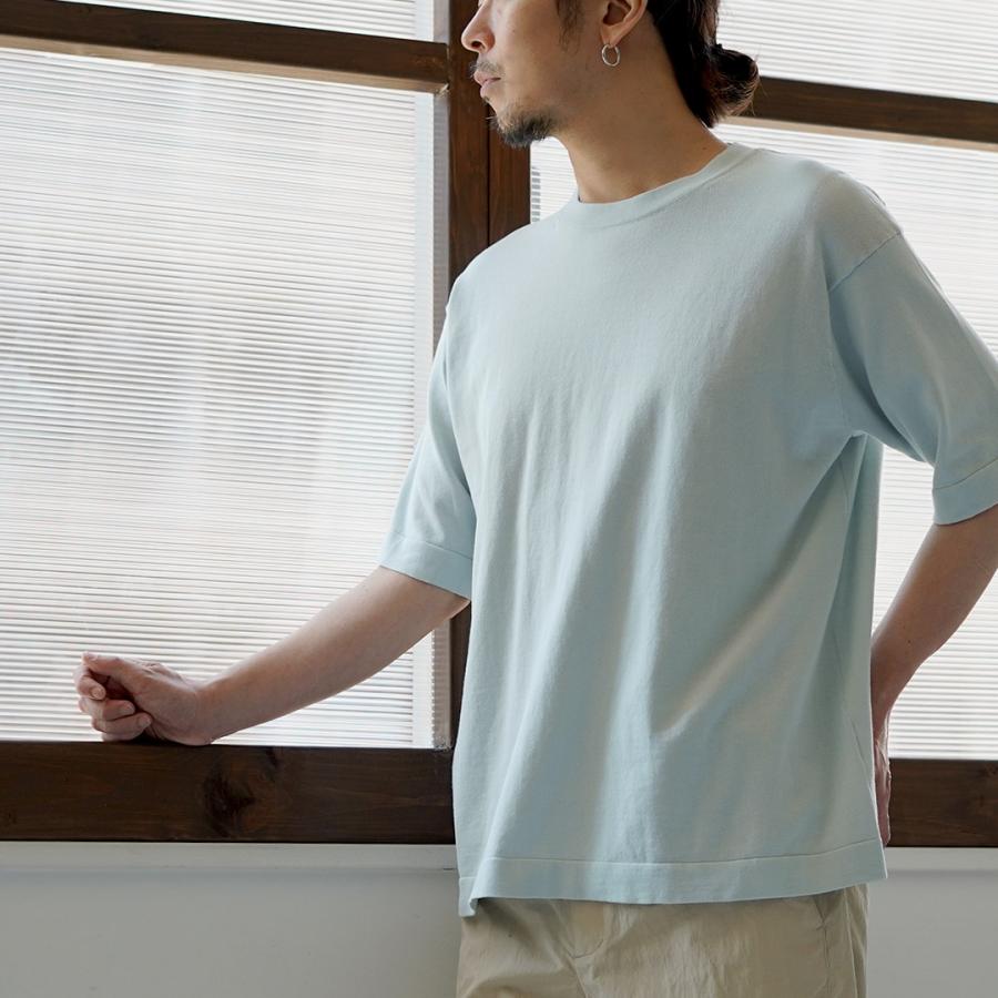 RYE TENDER（ライテンダー） センターティー ソリッド ニットTシャツ / メンズ サマーニット コットン 半袖 無地 | RYE TENDER | 14