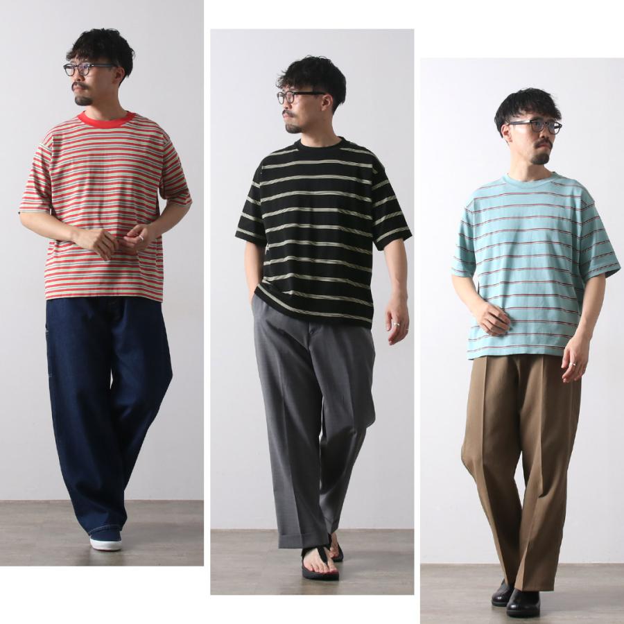 RYE TENDER（ライテンダー） センターティー ストライプ / メンズ 半袖 ニット コットン CENTRE TEE - STRIPE | RYE TENDER | 17