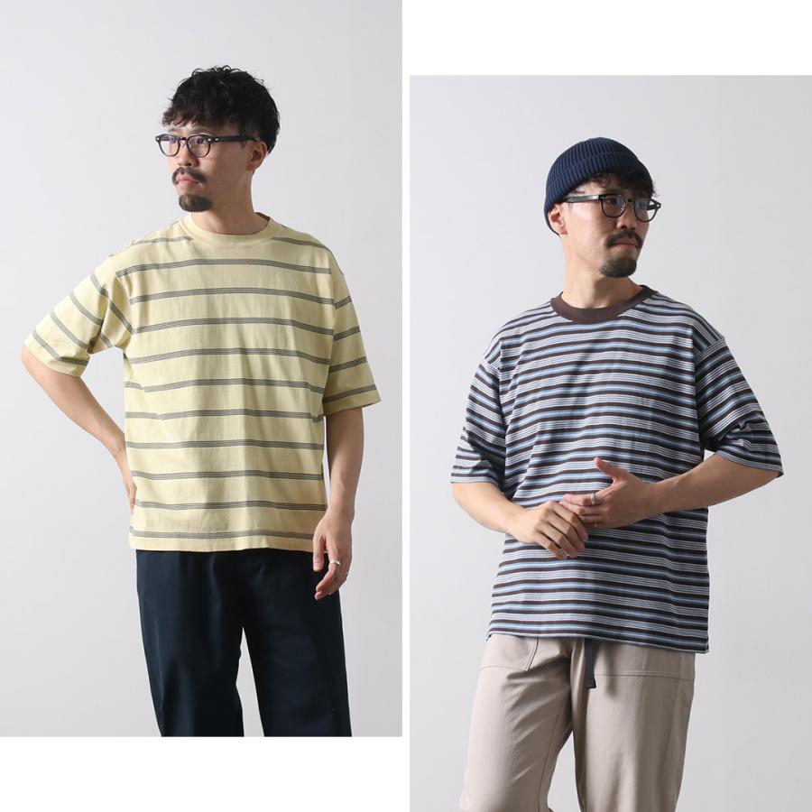 RYE TENDER（ライテンダー） センターティー ストライプ / メンズ 半袖 ニット コットン CENTRE TEE - STRIPE | RYE TENDER | 18