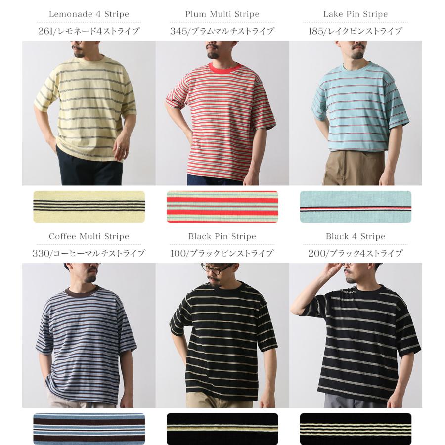 RYE TENDER（ライテンダー） センターティー ストライプ / メンズ 半袖 ニット コットン CENTRE TEE - STRIPE | RYE TENDER | 07