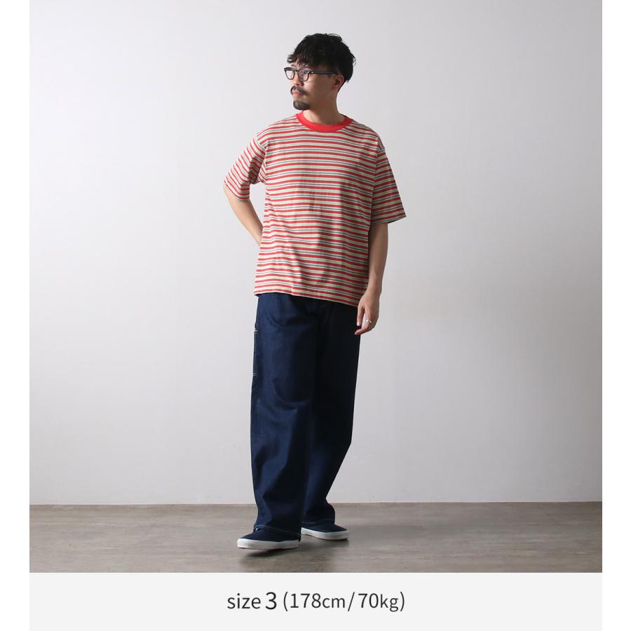 RYE TENDER（ライテンダー） センターティー ストライプ / メンズ 半袖 ニット コットン CENTRE TEE - STRIPE | RYE TENDER | 09