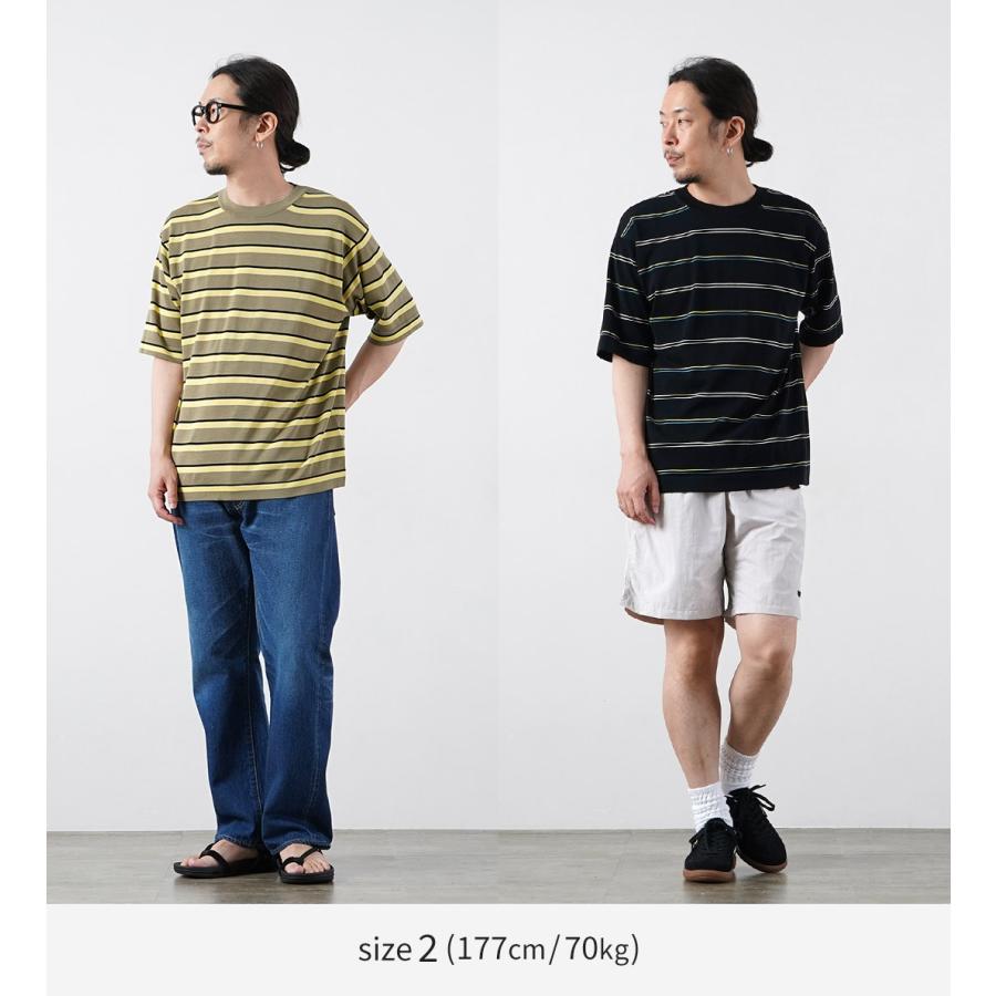 RYE TENDER（ライテンダー） センターティー ストライプ Tシャツ / メンズ 半袖 | RYE TENDER | 16