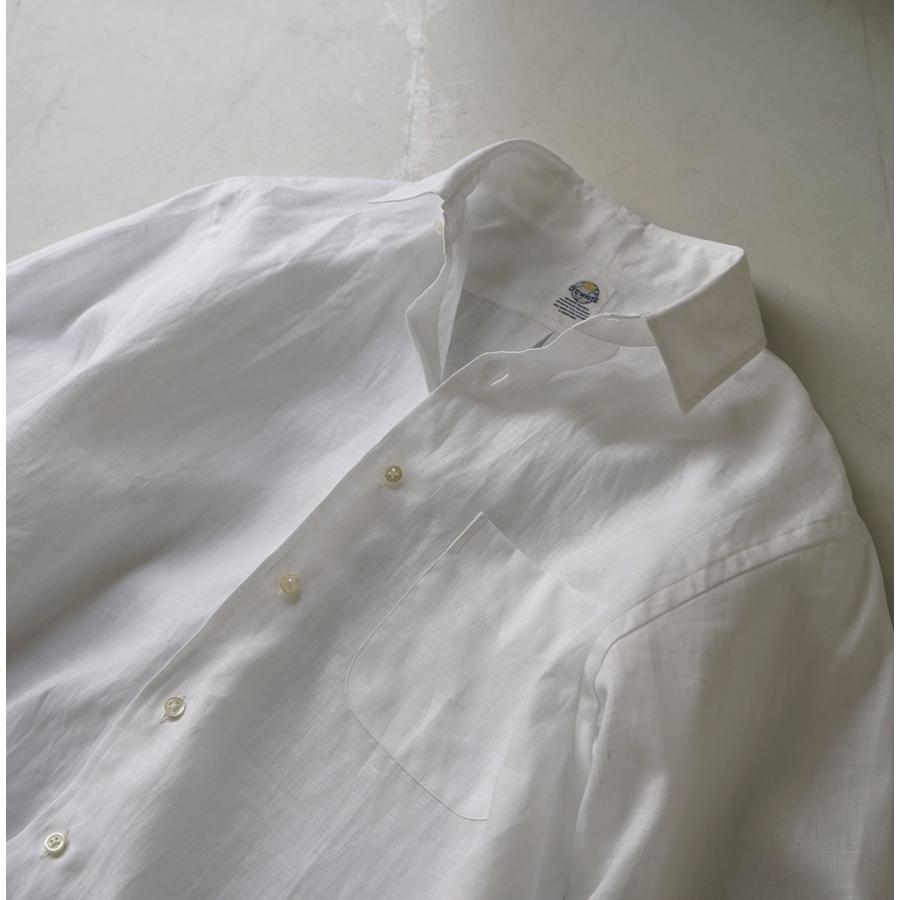 D.C.WHITE（ディーシーホワイト）ニューポート リネンシャツ / トップス メンズ 無地 麻 リネン 日本製 New Port （Linen） | D.C.WHITE | 04