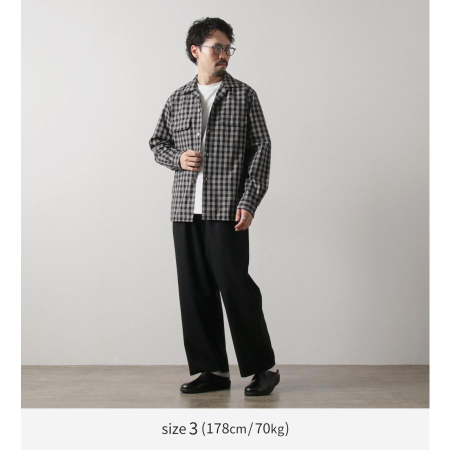 FUJITO（フジト） モノトーンチェック オープンカラーシャツ / メンズ 長袖 カジュアル | FUJITO | 03
