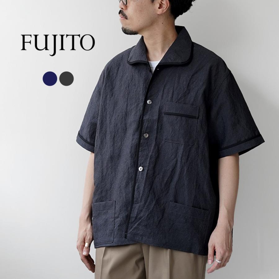 FUJITO（フジト） リネン ウール トロピカル パジャマシャツ 日本製 / メンズ トップス 半袖シャツ | FUJITO