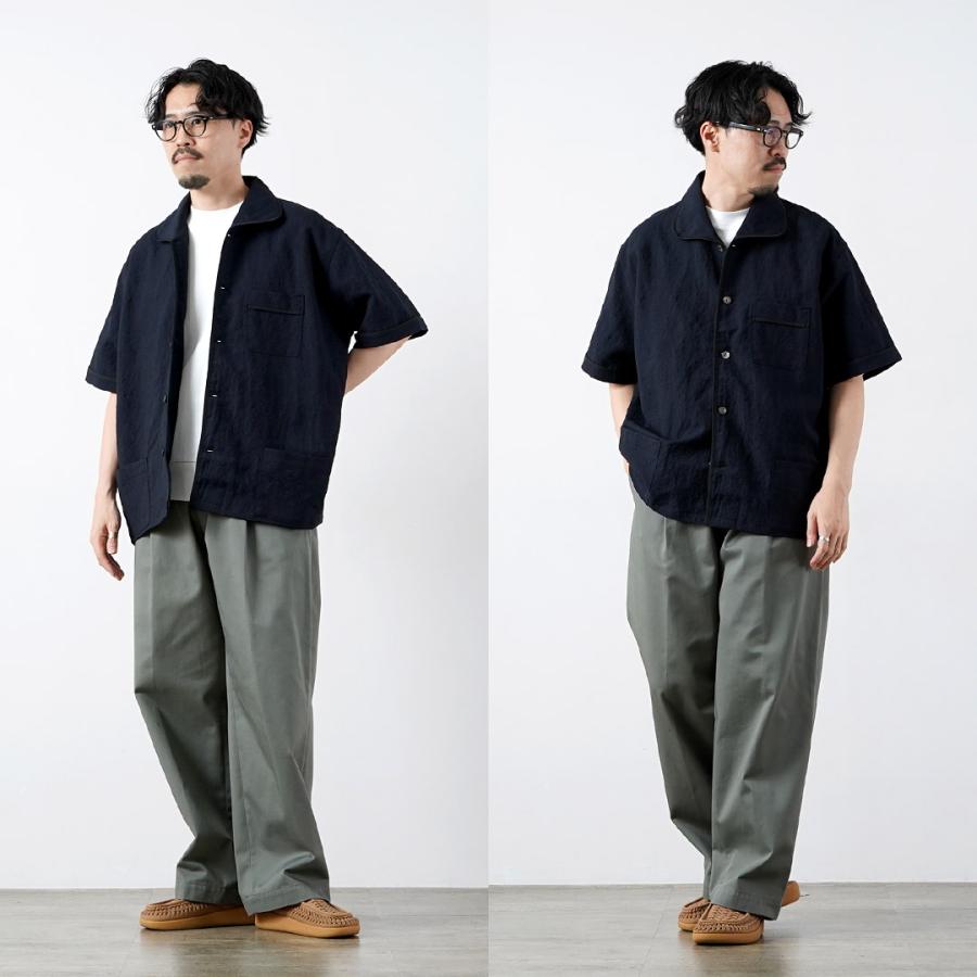FUJITO（フジト） リネン ウール トロピカル パジャマシャツ 日本製 / メンズ トップス 半袖シャツ | FUJITO | 06