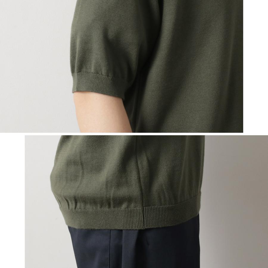 FUJITO（フジト） コットンシルク スキッパーポロ / メンズ ニット トップス カットソー 半袖 Knit Skipper Polo | FUJITO | 12