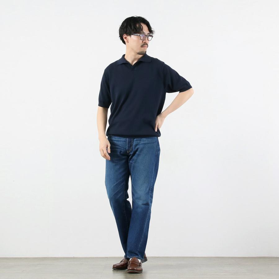 FUJITO（フジト） コットンシルク スキッパーポロ ポロシャツ 日本製 / メンズ ポロシャツ ニット トップス カットソー 半袖 | FUJITO | 06