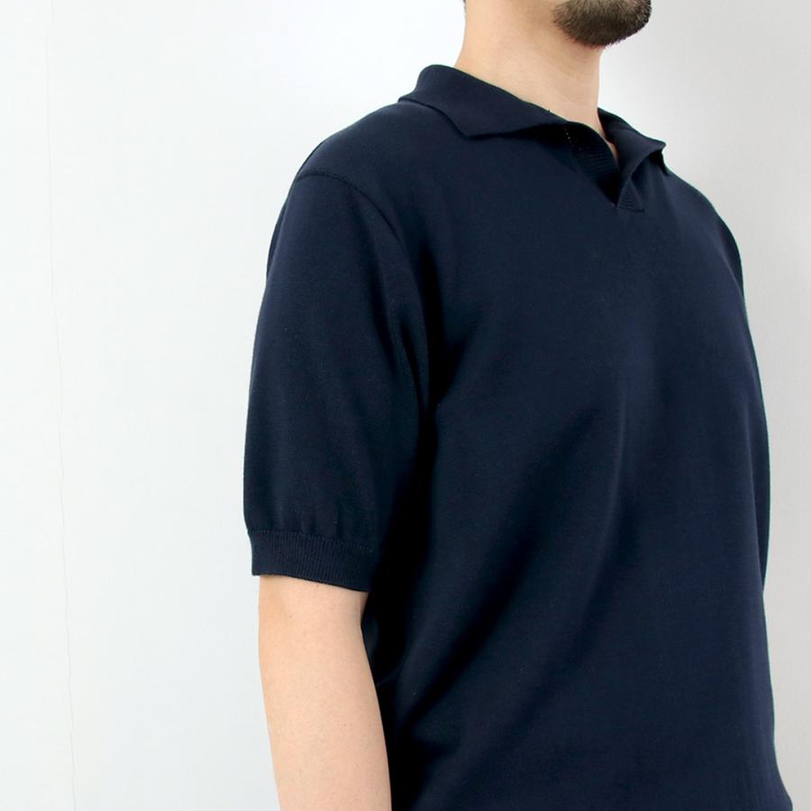 FUJITO（フジト） コットンシルク スキッパーポロ ポロシャツ 日本製 / メンズ ポロシャツ ニット トップス カットソー 半袖 | FUJITO | 11
