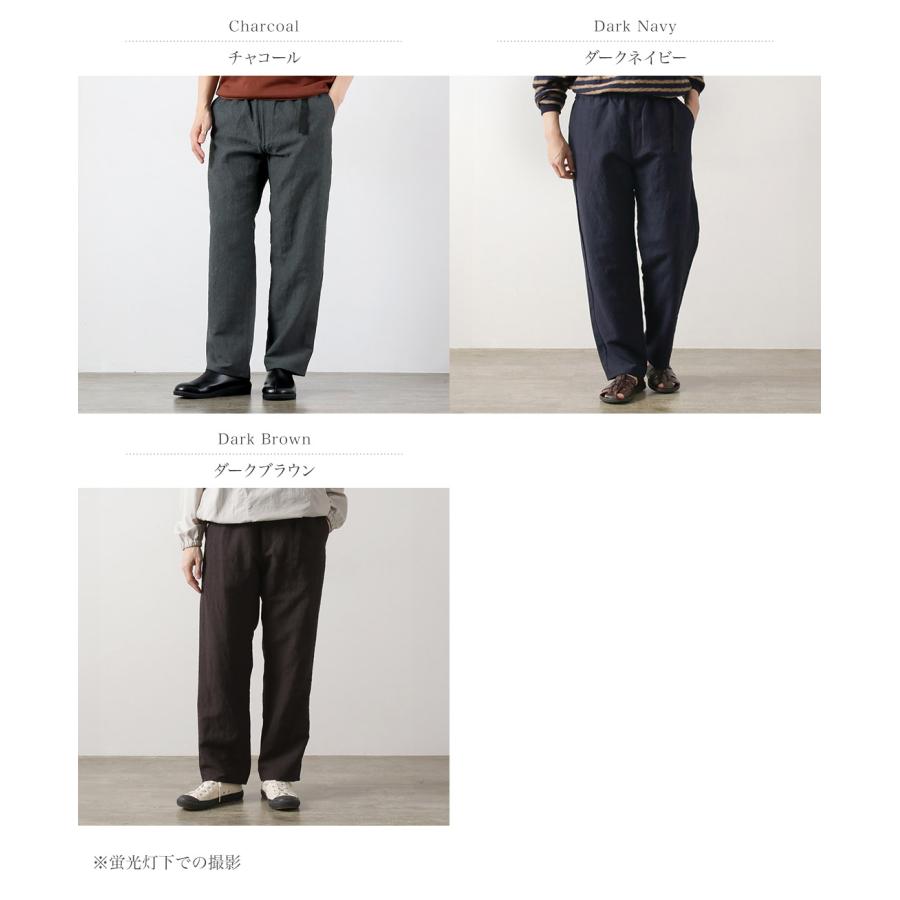 FUJITO（フジト） リネン/ウール トロピカル ナウン ベルトレスパンツ 日本製 / メンズ イージーパンツ 総ゴム 春夏 | FUJITO | 04