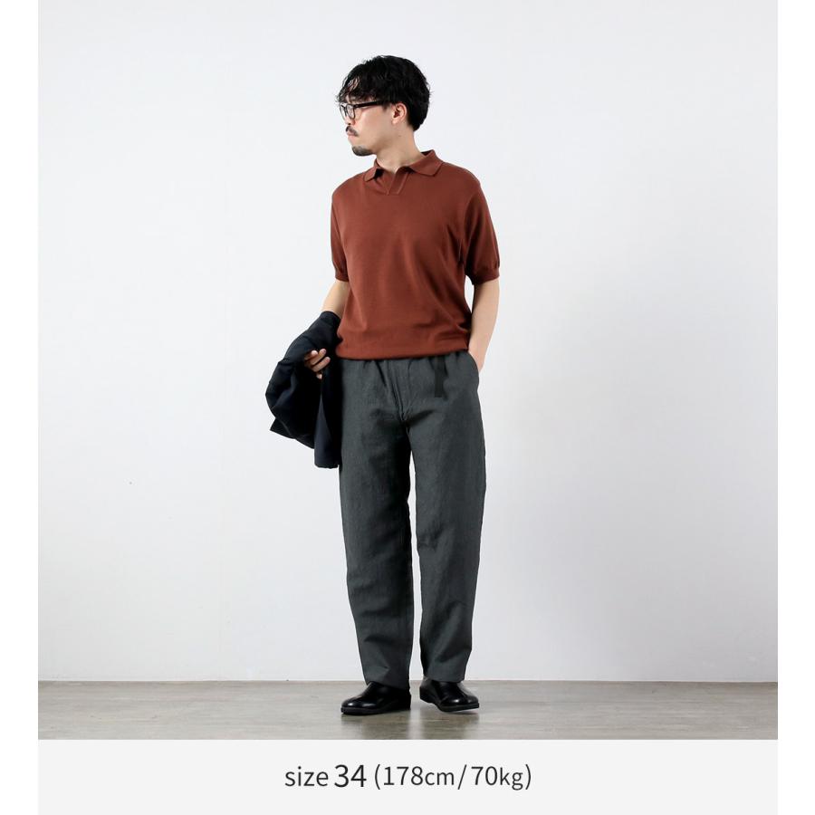 FUJITO（フジト） リネン/ウール トロピカル ナウン ベルトレスパンツ 日本製 / メンズ イージーパンツ 総ゴム 春夏 | FUJITO | 06