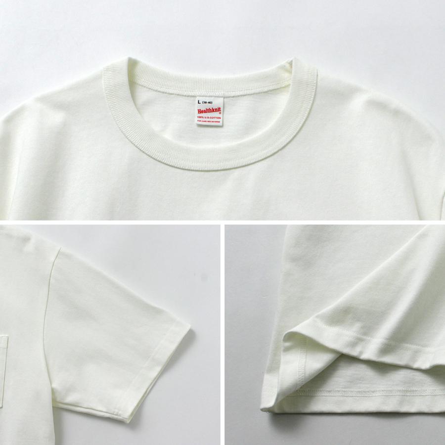 HEALTHKNIT（ヘルスニット） マックスウエイト 9oz クルーネック ショートスリーブ ポケットTシャツ / ヘビーウェイト 袖 メンズ | Healthknit | 16