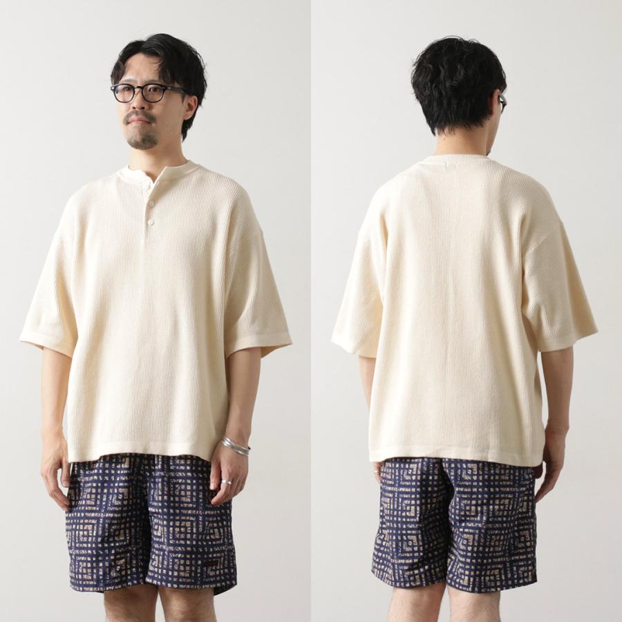 HEALTHKNIT（ヘルスニット） ヘンリーネック ショートスリーブ ニット Tシャツ / サマーニット メンズ 半袖 コットン 綿 | Healthknit | 13