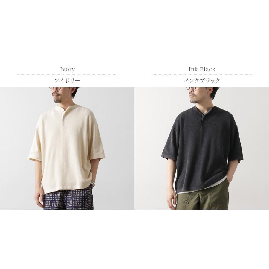 HEALTHKNIT（ヘルスニット） ヘンリーネック ショートスリーブ ニット Tシャツ / サマーニット メンズ 半袖 コットン 綿 | Healthknit | 03