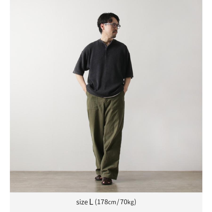 HEALTHKNIT（ヘルスニット） ヘンリーネック ショートスリーブ ニット Tシャツ / サマーニット メンズ 半袖 コットン 綿 | Healthknit | 05